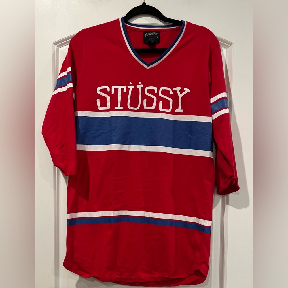 Stussy Jersey Dress With 1980 On Back Red/White/Blue Size Small